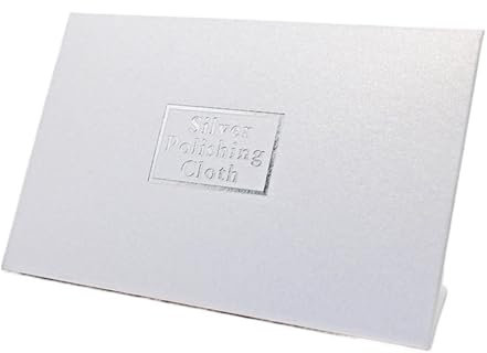XPJYUA Silberputztuch für schmuck Poliertuch for Silber und Gold, Anlaufschutz, Schmuckwerkzeuge, Polierreinigung for Sterlingsilber, 100 Stück, 10 x 6,5 cm(Color:White)