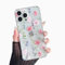 DEFBSC Case for iPhone 14 Pro Max, Cute Clear Floral Flower Pattern Design for Girls Women Slim Fit Shockproof Soft TPU Bumper Protective Cover - Pink