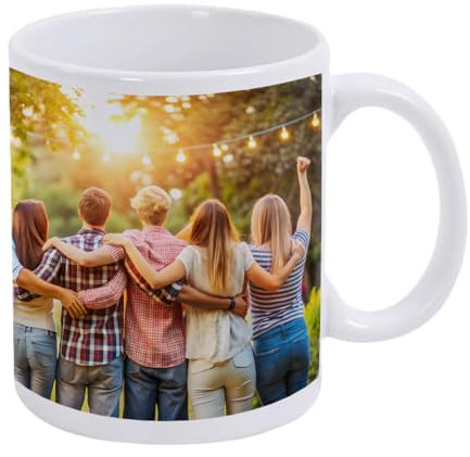 Copykrea – Taza personalizada con tu foto | Categoría AAA | Apta para microondas y lavavajillas | 350ml | Interior y exterior blanco