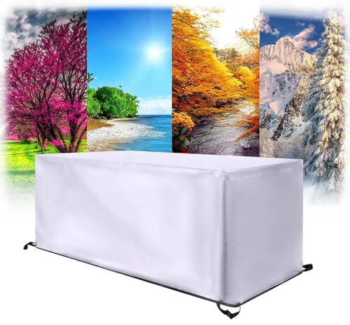 XIANGPEIFBH Abdeckplane für Gartenmöbel 200x150x100cm(LxWxH) Oxford Gewebe Schutzhülle für Terrassenmöbel Anti-UV Wasserdicht und Winddicht Gartenmöbel Outdoor-Ecksofa-Schutz Rechteckige Abdeckung