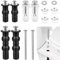Kit Universale 6 Pezzi Fissaggi per Tavoletta WC,Viti e Cerniere in Acciaio Inossidabile,Fissaggio Copriwater con Dado in Gomma,Accessori per Riparazione e Sostituzione Sedile WC