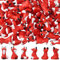 Wesiti 50-teiliges Mini-Fuchsfiguren-Set aus Kunstharz, Fuchs, Tierstatue, Tischtablett, Mittelstück für Frühling, Sommer, Heimdekoration, Geschenk, Partygeschenke, Schreibtisch-Dekoration (sitzend)