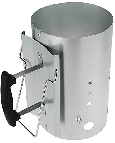 KWMAEEUID Lata de Arranque de Chimenea de carbón portátil para Barbacoa - Arrancador de briquetas de Acero Inoxidable Barbacoa Cocina al Aire Libre Arrancador de Fuego rápido BBQ