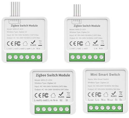 Tuya Smart Switch, 2Gang 10A, AC100-260V, WiFi/Zigbee, Relay, Works with Alexa & Google, Timer Control
