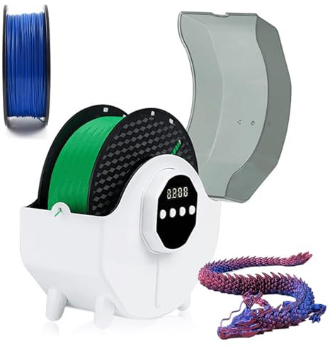 Filament Dryer with Built-in Fan, Filament Space Dry Box with 24h-timer and 3 Temperature Setting, Dust-Proof and Moisture-Proof, Filament Dehydrator Compatible with PLA, PETG,ABS, TPU, PC, PVA
