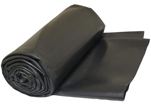 Faltbare Teichfolie, 8 m x 10 m, 0,12 mm dick, durchstich- und reißfest, ideal für Teiche und Fischteiche, Schwarz