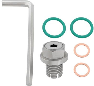 Briny River Ölablassschraube aus Edelstahl, selbstklebend, für die meisten Motorräder, Autos oder Schiffe (M14,1–1,5 mm), 1 Stück