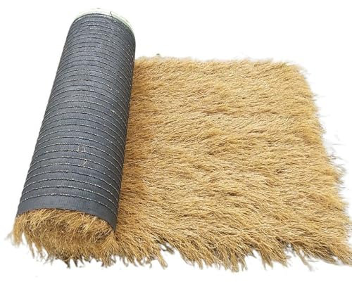 Artificial Thatch Roofing Mat - 0.5x19m (1.64x62.33ft) Synthetic Palm Straw Cover for Garden Patio Beach Duck Blind Mexican Style Decor Hay Bales Fencing Outdoor Use