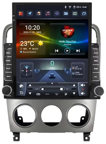 LZHIF Android 11 9,7 Zoll Touchscreen-Radio für Subaru Forester SG 2002-2008,Videoplayer,GPS-Navigation,Unterstützt Bildschirmspiegelung,Bluetooth-Lenkradsteuerung,AT200