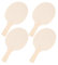 LIFKOME 4 Pezzi Paddles Non Verniciati per Pong Blank per Creazioni Fai Te Racchette per Tennis Tavolo Personalizzabili Paddles per Artigianali e Decorazione