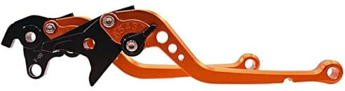 SWVYDC Pompa Freno Leva Leve Freno e Frizione Regolabili CNC Adatte per Ducati 848/EVO MULTISTRADA 1200/S Streetfighter S 848 Monster 1200 Freno Leve di Frizione Maniglia(Orange,Long)