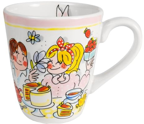 Blond Amsterdam Becher Happy Easter Pasen, 350ml | Keramik, Osterdesign, Für Kaffee & Tee, Mikrowellengeeignet, Handwäsche empfohlen