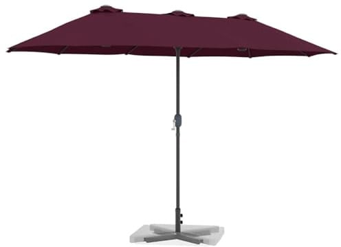 vidaXL Parasol de jardin 370 x 197 x 239 cm Polyester et Aluminium