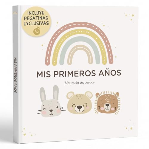 LenoaBaby - Álbum Fotos Bebé Recuerdos y Diario Embarazo hasta 5 Años | 98 Páginas Papel 160gr FSC con Pegatinas | Guarda Ecografía, Peso y Primeros Momentos | Regalo Bebé Recién Nacido Padres