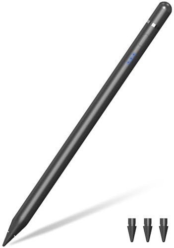 Pencil 1. Generation für iPad, Mit Magnetische drahtlose & USB-C Aufladung | Neigungssensitivität und Palm Rejection, Pencil USB C für iPad A16 11-6, Air 7/6/5/4/3, Pro M4/M3/M2, Mini 5/6 (Schwarz)