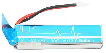 LiPo Batterie, Verbesserte Leistung mit Hoher Kapazität 3,7V 520mAh 30C, RC Hubschrauber Akku für Modellflugzeuge, Drohnen und Outdoor RC Aktivitäten