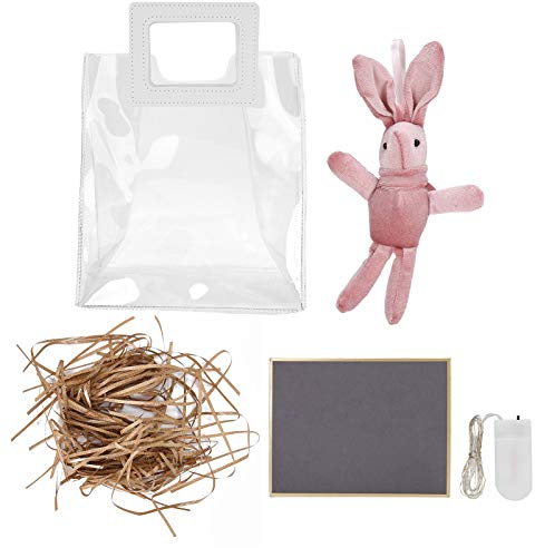 LjwZekyrnt PVC-Einkaufstasche, Kreativität, europäischer Stil, Geschenkverpackung, durchsichtiger Kunststoff, transparentes Zubehör (Gold)