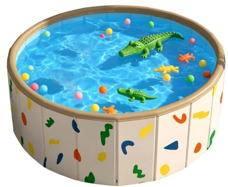 Piscina per Bambini Piscina a palline pieghevole antiscivolo | Piscina da bambini e cani con centro giochi d'acqua Per ragazzi ragazze famiglia adulti esterno spiaggia casa bagno