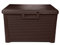 Ondis24 Kissenbox Nevada kompakt Auflagenbox Gartenbox Allzweckbox Sitztruhe 120 Liter (braun)