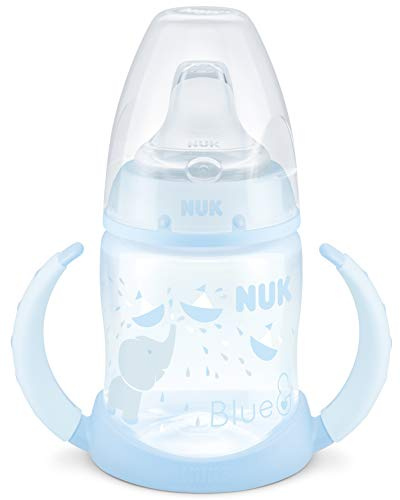 NUK Baby Blue First Choice Trinklernflasche, auslaufsicher, 150 ml, 6-18 Monate, 1 Stück, hellblau
