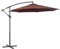 Outsunny Parasol déporté octogonal à manivelle inclinable manivelle avec Pied en Acier diamètre 3 m Chocolat