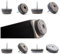 Furniture Sliders. Floor Protectors with Soft Felt Gliders, Screw System. Made in Germany, (Black, 40mm Diameter, with 1 Drill Bit Pack of 16)