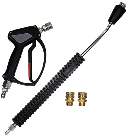 MTM Hydro Kit de lavadora a presión de 20 pulgadas y pistola de pulverización SGS28, pulverizador de alta presión con giro vivo de 4000 PSI para lavado de autos y detalles de automóviles