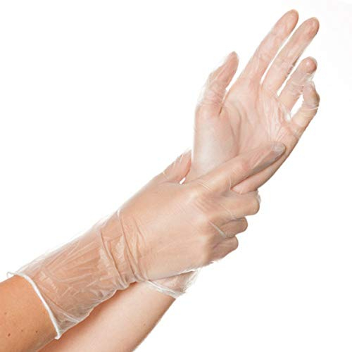 Hygienical Betriebsbedarf Premium-Vinyl-Einweghandschuh, Vinyl-Medizin-Handschuh, Top-Untersuchungshandschuh, puderfrei, 30 cm extra lange Stulpe, Größe:M