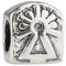 Eguzkilore Charm Plata de Ley 925 Abalorio Virgen del Pilar, Compatible con Pulseras Eguzkicharm, Pandora y Otras Pulseras de Estilo Europeo.Charm Pandora Originales