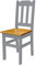 k koma Grau Holzstuhl MASSIV Kiefer Holz -NEU restaurantstuhl hotelstuhl Landhausstil (Alder)