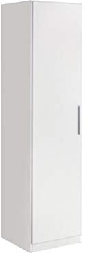 Rauch Möbel Minosa Schrank Kleiderschrank Drehtürenschrank 1-türig, Weiß, inkl. Zubehörpaket Basic 1 Einlegeboden 1 Kleiderstange, BxHxT 47x197x54 cm