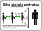 Folie selbstklebend HinweisschildBitte einzeln eintreten 150x200mm Aufkleber
