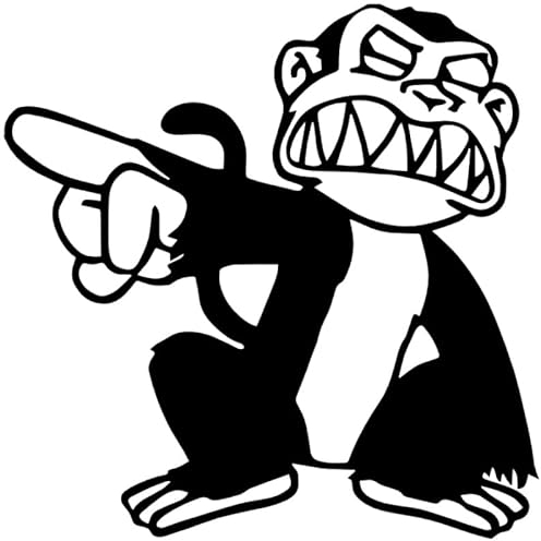 Decus Evil Monkey Family Guy böser AFFE L 0225 (schwarz) // Sticker OEM JDM Style Aufkleber