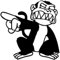 Decus Evil Monkey Family Guy böser AFFE L 0225 (schwarz) // Sticker OEM JDM Style Aufkleber