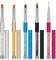 Nagel Pinsel Nagelkunst Pinselset UV Gel Malerei Nail Design Pinsel Stift Strass Griffe Nagelstifte für DIY Nail Art Design 5 Stück