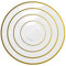 13108 Gold Silver Rim Charger Plate Dinner Plate Set Dessert Plate Food Safe