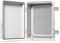 QILIPSU Hinged Cover Stainless Steel Latch 410x310x180mm Junction Box with Mounting Plate, Universal IP67 Project Box Waterproof DIY Electrical Enclosure, ABS Plastic Grey (16.1x12.2x7.1 SSL)