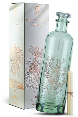Wild - Message in a Bottle | Flasche aus recyceltem Glas | Linie Mandala - Mother Nature