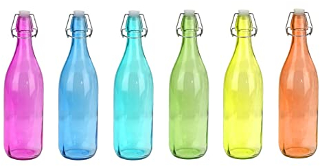 BOTTIGLIA IN VETRO COLORATA 1000 ml - colori assortiti