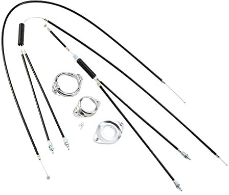 Harilla Câbles de Frein Gyroscopiques pour Vélo BMX Kit de Système de Freinage de Motocross pour Vélo de Sport Arrière, Noir+Argent