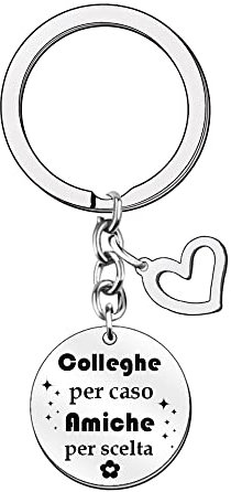 POIUYTRE Regali Natale Collega Regalo Colleghe Colleghe per caso Amiche per scelta Portachiavi per Amici Regalo di Ringraziamento per Colleghi e Amici Regalo Colleghi Compleanno Regalo Donna (1)