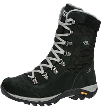 Brütting Damen Fenella Schneestiefel, schwarz/grau, 42 EU