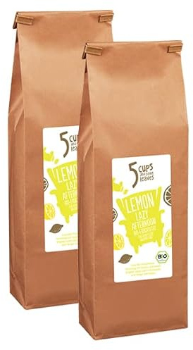 5 CUPS and some leaves - Lemon Lazy Afternoon | Loser Tee | Fr?chtetee mit Zitrone | Bio & Vegan | Gastronomie | 2 x 200g
