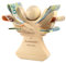 Engel aus Holz: Geschenk zur Kommunion | Geldgeschenk für Jungen und Mädchen | Personalisiert mit Namen und Datum, Verpackung für Geldgeschenke, persönliches Konfirmationsgeschenk