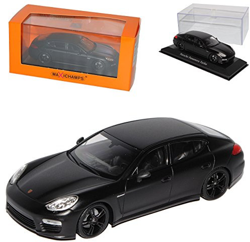 Porsche Panmera Turbo S Matt Schwarz 1. Generation 2009-2016 1/43 Minichamps Maxichamps Modell Auto mit individiuellem Wunschkennzeichen