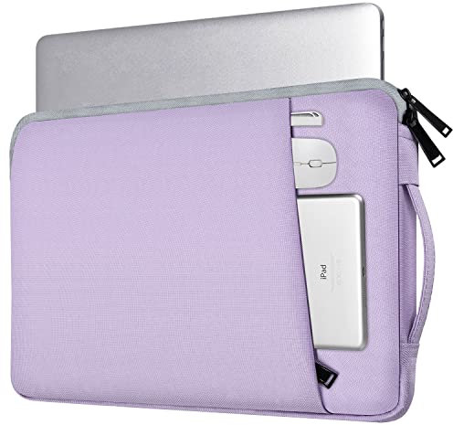13 Custodia per laptop da 13,3 compatibile con HP Dell Lenovo ASUS Acer Notebook Chromebook, 13.5 Surface Laptop 5/4/3, 3, borsa per il trasporto del computer con tasca per maniglia, viola