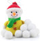 beetoy Schneemann Kuscheltier mit 10 Schneebällen, Weihnachtsplüschtiere Gefälschter Schneemann und Schneeball, Perfekte Weihnachtsdekoration, Schneebommel für Kinder und Erwachsene