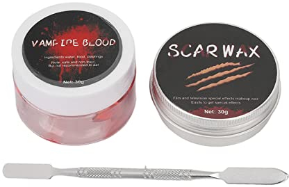 Gefälschtes Blut Sfx Make-up Kit Narbenwachs, Narbenwachs Kit DIY Cosplay Vivid Effect Edelstahl ABS Material Horror Stil Halloween Gesichts Make-up, Halloween Make-up Kit Narbenwachs