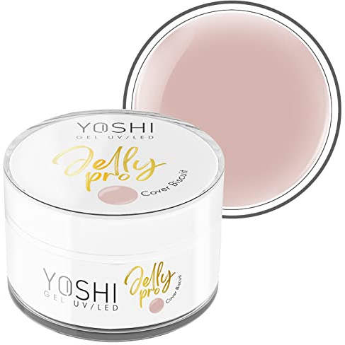 Yoshi Jelly PRO Gel Nägel 50 ml - Extra Festes Maniküre UV Gel - Professionell Gelnägel - Builder Gel für Nägel - Nagel Gel UV und LED - Gel für Gelnägel - Hellbeige