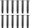 GOYADA Lot de 12 Pieds de Meuble Réglable 15 cm, Pieds de Meubles Ronds en Métal pour Meuble, Sofa, Canapé, Placard, Hauteur Réglable 0-10mm, avec 48 Vis
